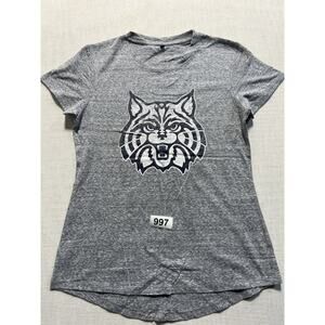 Women Gray Short-Sleeved Tee Sz M Pre-Owned Excellent